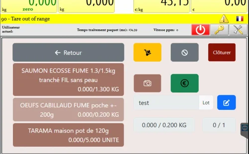 Gestion des pesées